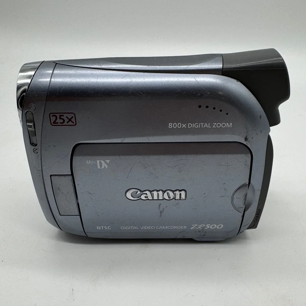 Canon ZR500 MiniDV Digital Video Camcorder 25x Optical Zoom Blue Parts Repair